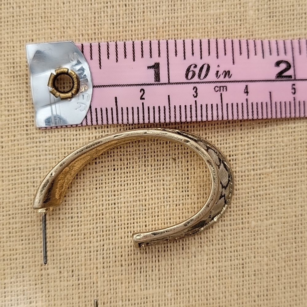 Snake Gold Hoops - Picture 4 of 5